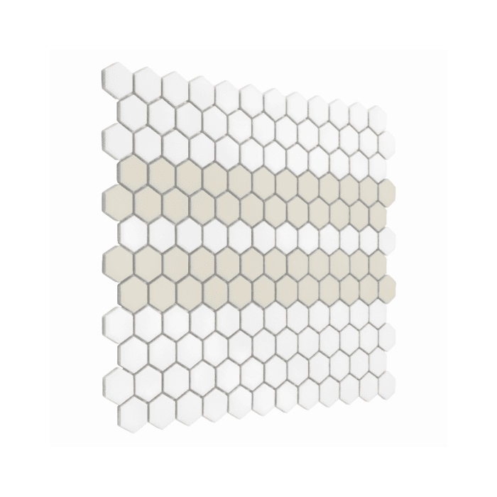 Mini Hexagon Stripe 2.C matt Mozaikia 26x30 Dunin