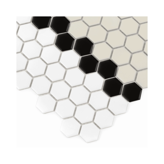 Mini Hexagon Stripe 3.1.B matt Mozaikia 26x30 Dunin
