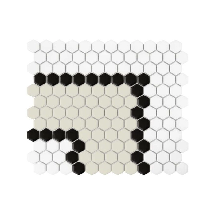Mini Hexagon Stripe 3.2.B matt Mozaikia 26x30 Dunin