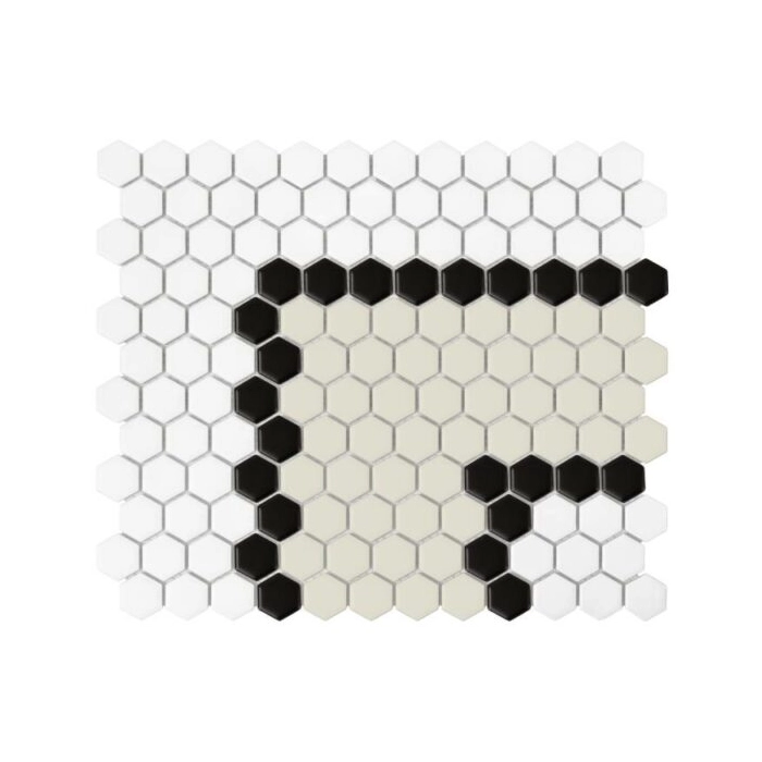 Mini Hexagon Stripe 3.3.B matt Mozaikia 26x30 Dunin