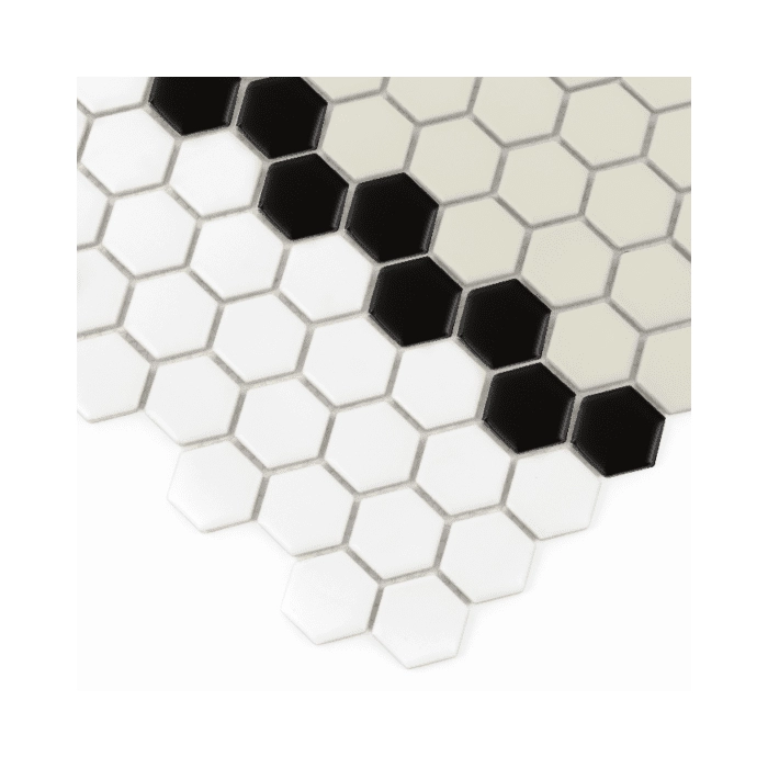 Mini Hexagon Stripe 3.3.B matt Mozaikia 26x30 Dunin