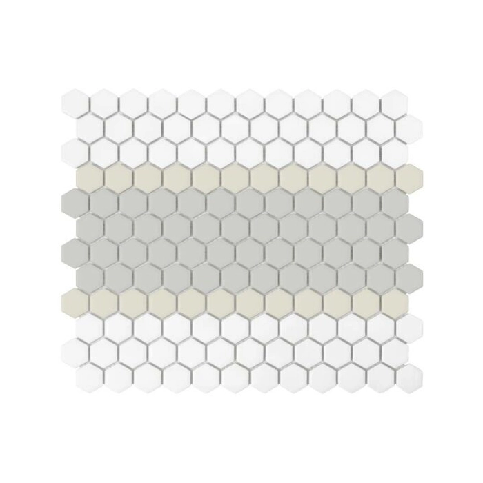 Mini Hexagon Stripe 3.C matt Mozaikia 26x30 Dunin