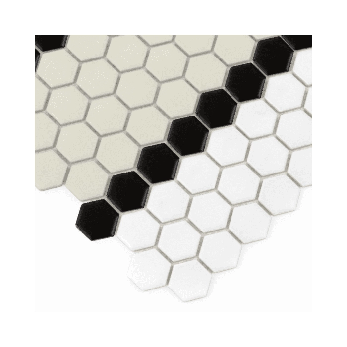 Mini Hexagon Stripe 5.3.C matt Mozaikia 26x30 Dunin