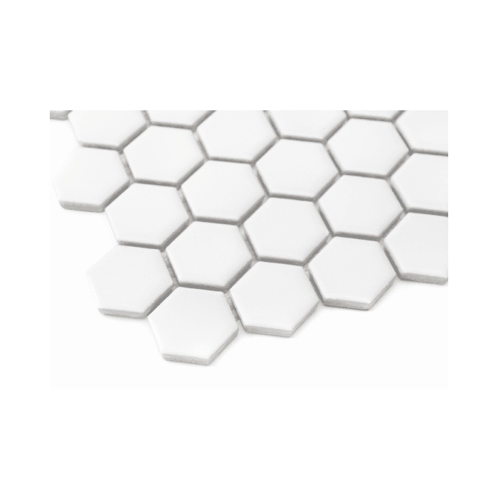 Mini Hexagon White matt Mozaikia 26x30 Dunin