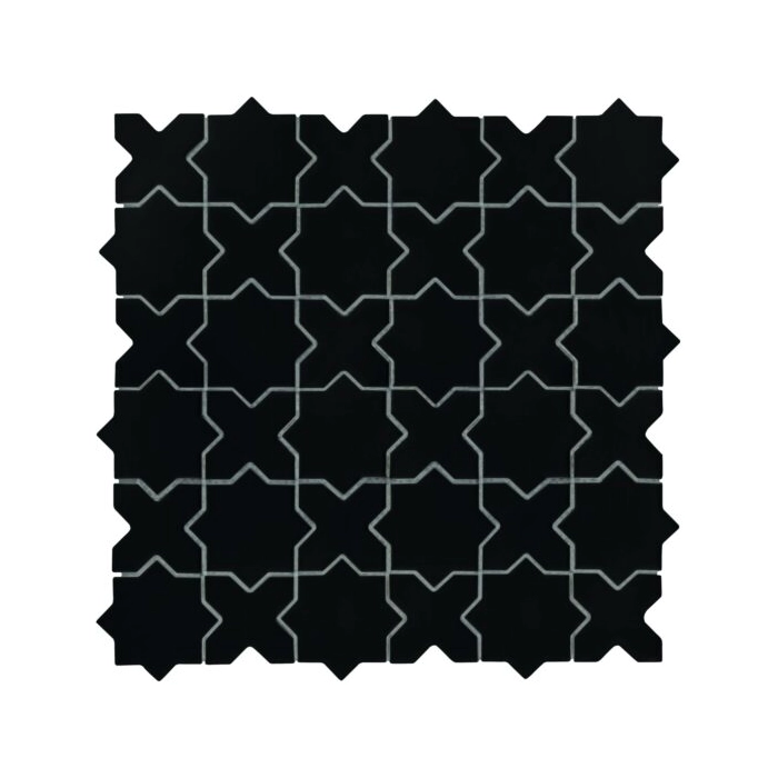 Star&Cross Black matt Mozaika 30,2x30,2 Dunin