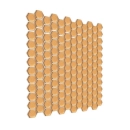 Mini Hexagon Gold matt Mozaikia 26x30 Dunin