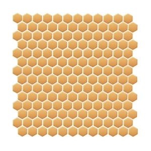 Mini Hexagon Gold matt Mozaikia 26x30 Dunin