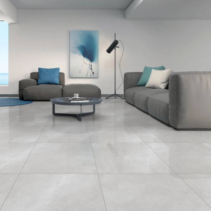 Edmonton Light Grey 60x60 Rect. (1,44) Polished Egen