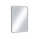 Corido lustro łazienkowe 80x60 cm prostokątne, oświetlenie LED mata grzewcza, czarny mat Excellent