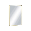 Corido lustro łazienkowe 80x60 cm prostokątne, oświetlenie LED mata grzewcza, złoty połysk Excellent