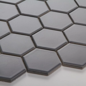Hexagon duży ciemno szary mat 28,2x27,1 Raw Decor