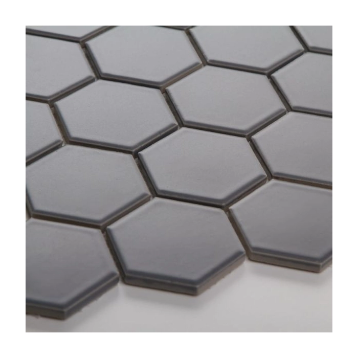 Hexagon duży ciemno szary mat 28,2x27,1 Raw Decor