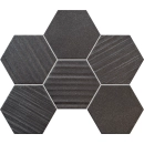 Mozaika ścienna Horizon hex black 28,9x22,1 Tubądzin