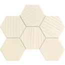 Mozaika ścienna Horizon hex ivory 28,9x22,1 Tubądzin