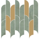 Mozaika ścienna Tissue green 29,8x27,2 Tubądzin