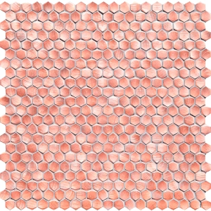 Mozaika ścienna Drops metal rose hex 30x30,2 Tubądzin