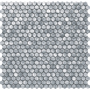 Mozaika ścienna Drops metal silver hex 30x30,2 Tubądzin