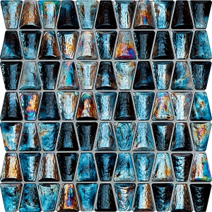 Mozaika ścienna Drops glass grey 30,4x30,6 Tubądzin