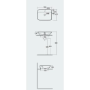Variant Umywalka Nablatowa Prostokątna 55x42 cm Z Otworem Na Baterię VARCT55501AWHA Rak Ceramics