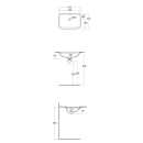 Variant Umywalka Podblatowa Prostokątna 55x36 cm VARUC55500AWHA Rak Ceramics