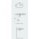 Variant Umywalka Wpuszczana Owalna 60x36 cm VARDI36000AWHA Rak Ceramics