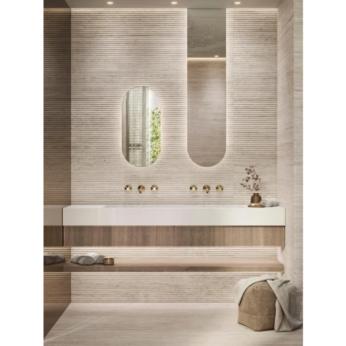 Płytka ceramiczna matowa Porcelanosa Canal Taranto Marfil 59,6x150 cm