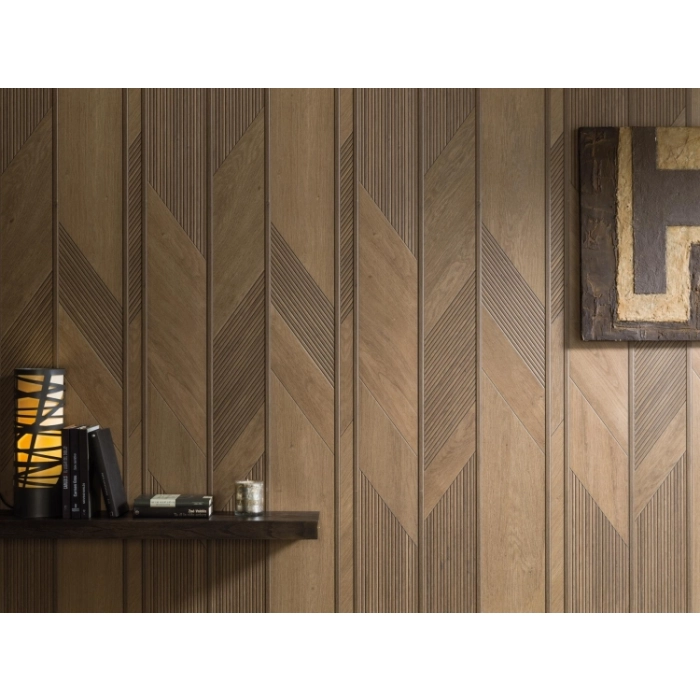 Płytka ceramiczna matowa Porcelanosa Gent Arrow 3D Roble 59,6x150 cm