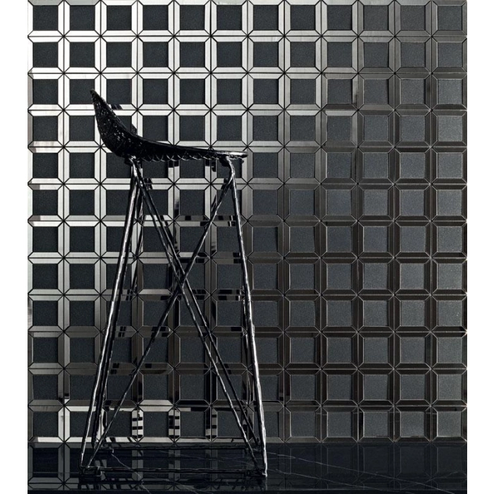 Mozaika ścienna Lucid square black 29,8x29,8 Tubądzin Maciej Zień
