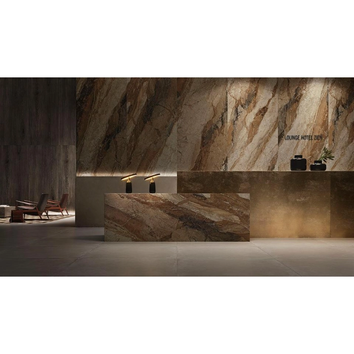 Płytka gresowa Holiday Travertine SAT STR 119,8x59,8x0,8 Tubądzin Maciej Zień