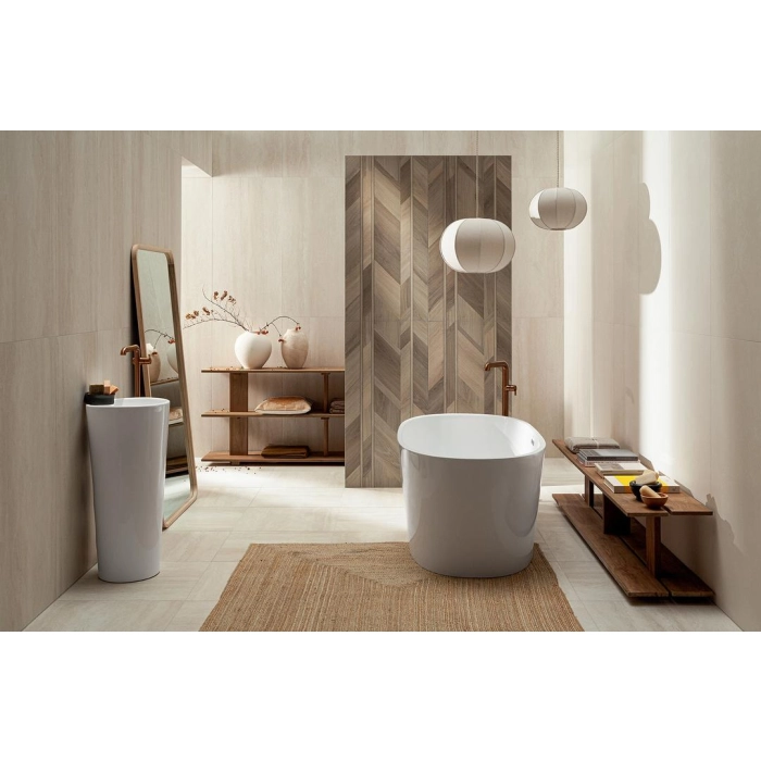 Płytka ścienna Echo Celio cross ivory 59,8x119,8 Tubądzin