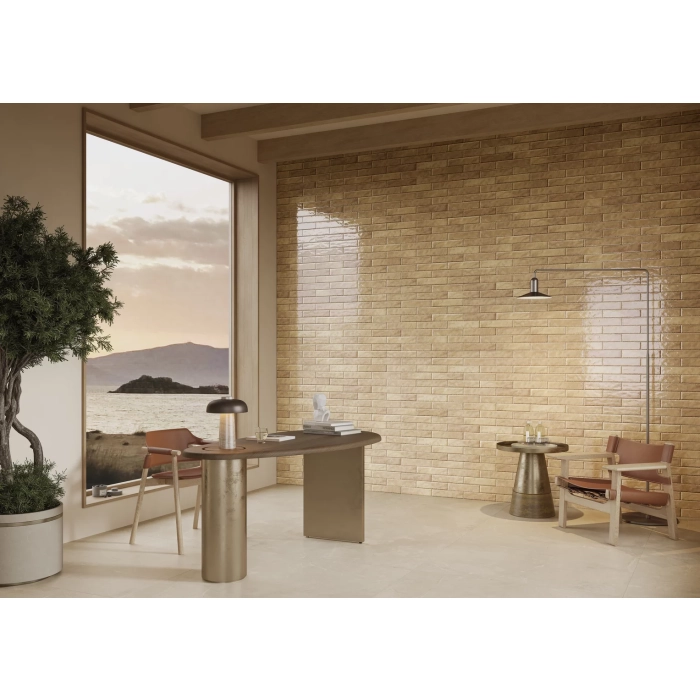 Monpelli Beige Mix Cegiełka Struktura Połysk 6,5x29,8 Paradyż