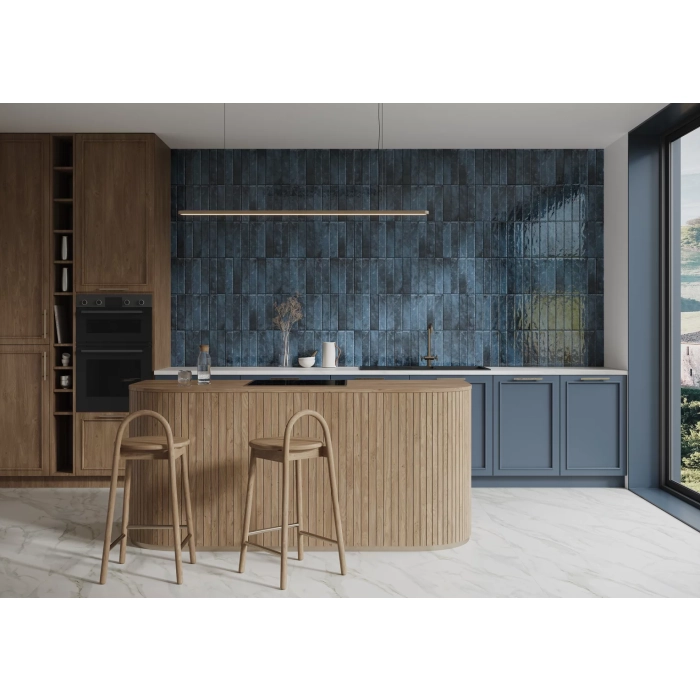 Monpelli Navy Cegiełka Struktura C Połysk 6,5x29,8 Paradyż