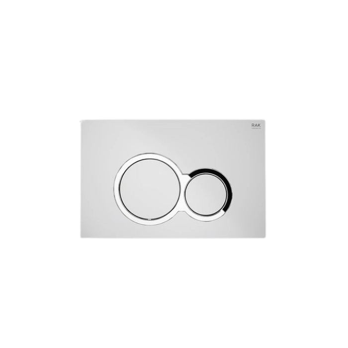 Ecofix Przycisk Biały Okrąg Z Elementami Chromowanymi FS04RAKWHRO8C Rak Ceramics