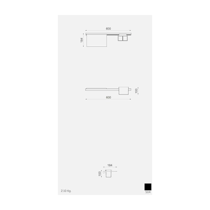 Uno Uniwersalny System Półkowy 60 cm USSAS0001504 Rak Ceramics