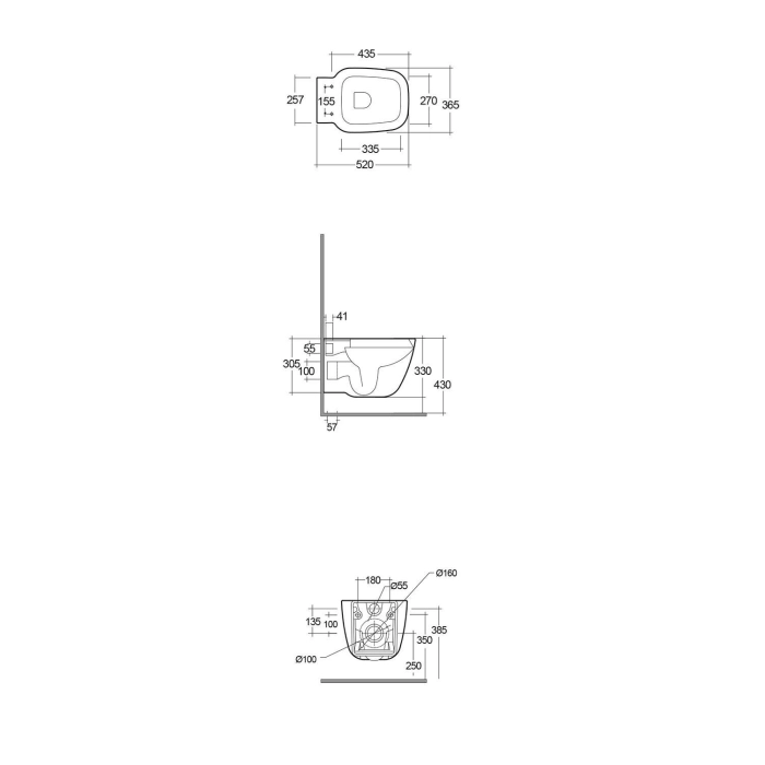 Zestaw One Miska Wc Podwieszana Rimless & Deska Wc ONE1SET Rak Ceramics