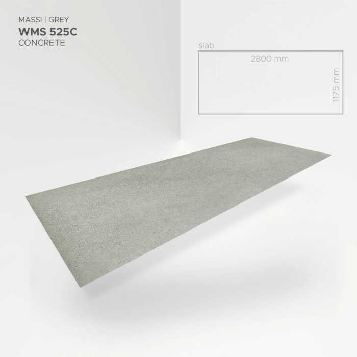 Modee Slab Mineralny SPC Massi Grey 525C  2800x1175 mm