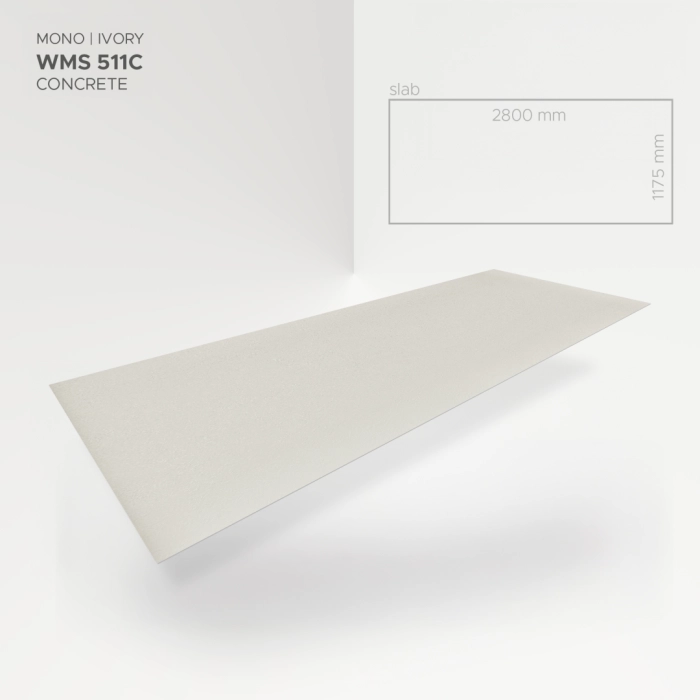 Modee Slab Mineralny SPC Mono Ivory 511C 2800x1175 mm