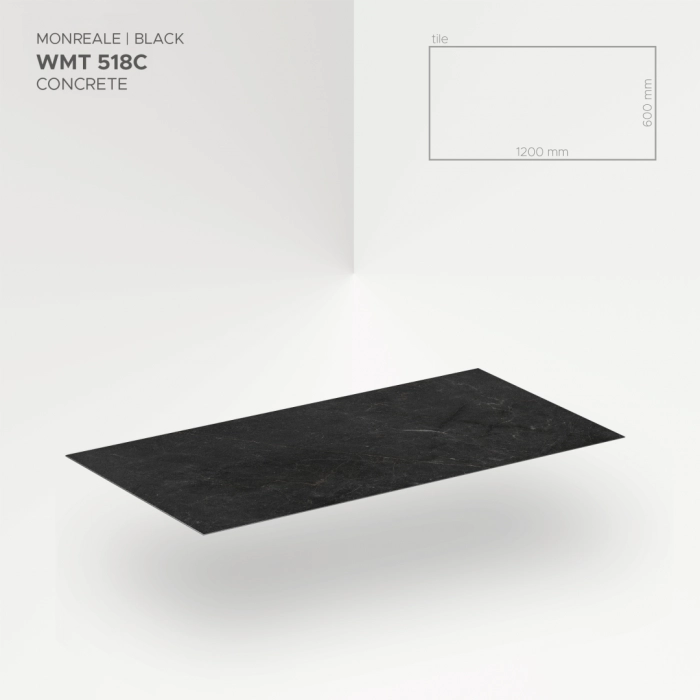 Modee Płyta Mineralna SPC Monreale Black 518C 1200x600mm