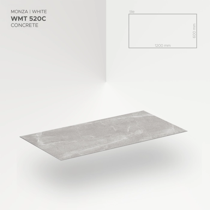 Modee Płyta Mineralna SPC Monza White 520C 1200x600mm