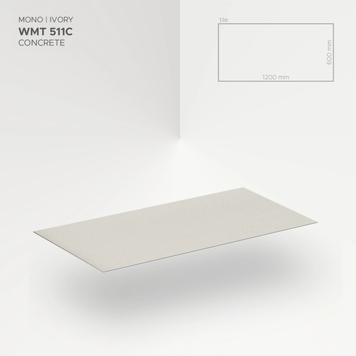 Modee Płyta Mineralna SPC Mono Ivory 511C 1200x600mm