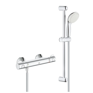 Grohtherm 800 bateria prysznicowa z termostatem, dn 15 z zestawem prysznicowym chrom 34565001 Grohe