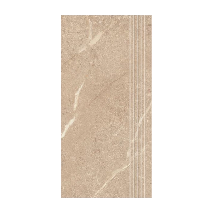 Sunnydust Beige Stopnica Prosta Nacinana Mat. 29,8x59,8 Paradyż