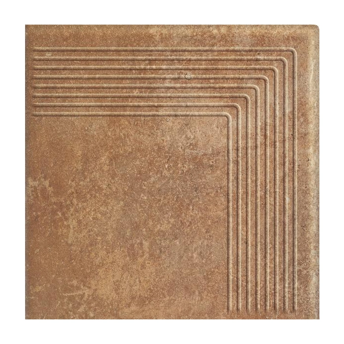 Scandiano Rosso Stopnica Narożna 30x30 Paradyż