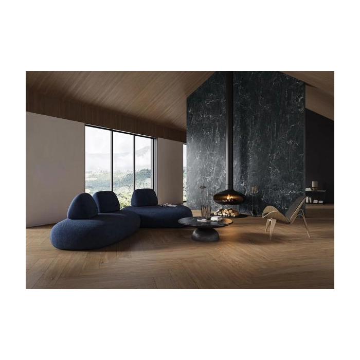 North Cathedral Black Gres Szkl. Rekt. Półpoler Soft 119,8x279,8  Paradyż