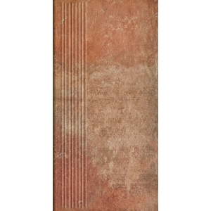 Scandiano Rosso Stopnica Prosta 30x60 Paradyż