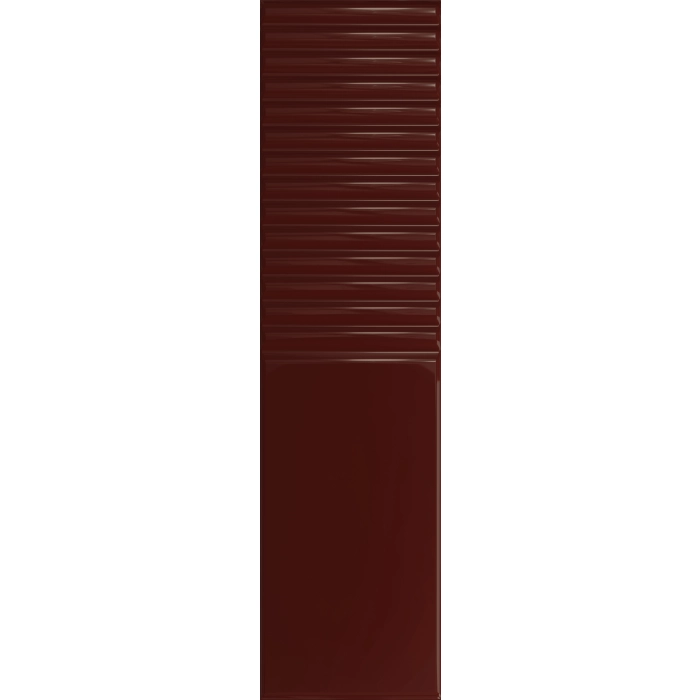 Płytka ścienna Groove burgundy 2 gloss STR 29,8x7,8x1 Tubądzin