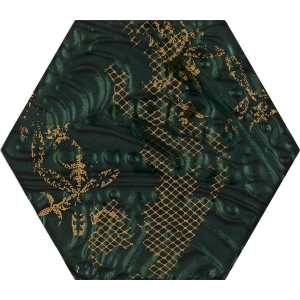 Intense Tone Green Inserto Szklane Heksagon C 19,8x17,1 Paradyż