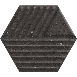 Space Dust Nero Heksagon Struktura C Ściana 19,8x17,1 Paradyż