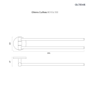 Gulfoss wieszak na ręcznik 38 cm dwuramienny ruchomy Chrom 80104100 Oltens