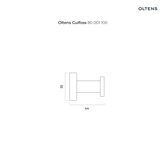 Gulfoss haczyk na ręcznik Chrom 80001100 Oltens